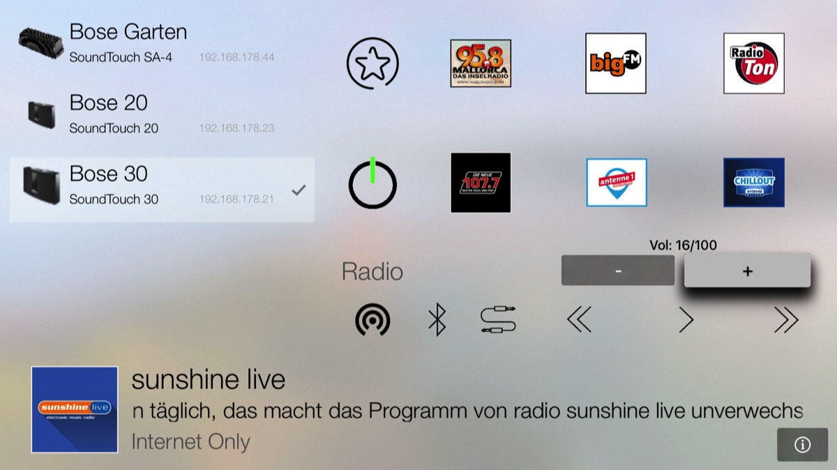Companion for Bose SoundTouch auf Apple TV